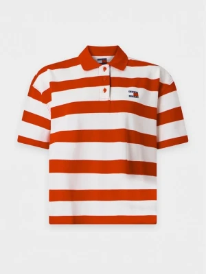 Koszulka polo Tommy Jeans czerwony
