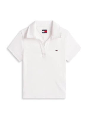 Koszulka polo Tommy Jeans mleczny