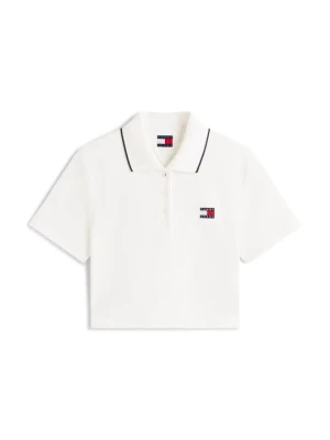 Koszulka polo Tommy Jeans mleczny
