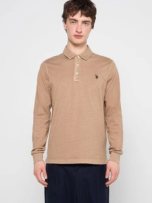 Koszulka polo U.S. POLO ASSN. jasny brąz