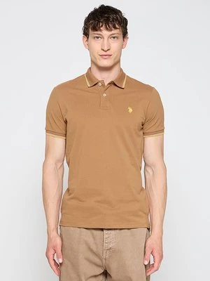 Koszulka polo U.S. POLO ASSN. wielbłądzi