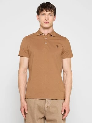 Koszulka polo U.S. POLO ASSN. wielbłądzi