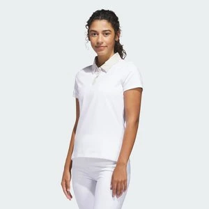 Koszulka polo Ultimate365+ Butterspun Grid Adidas beżowy