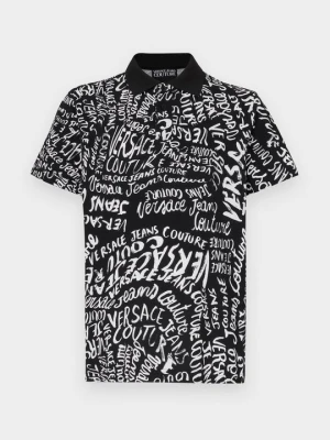 Koszulka polo Versace Jeans Couture czarny