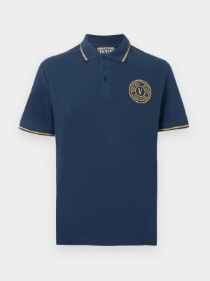Koszulka polo Versace Jeans Couture niebieski