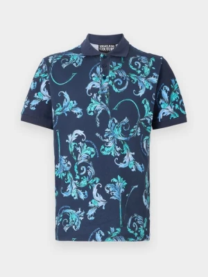 Koszulka polo Versace Jeans Couture niebieski