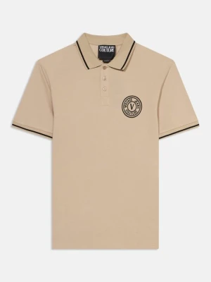 Koszulka polo Versace Jeans Couture piaskowy