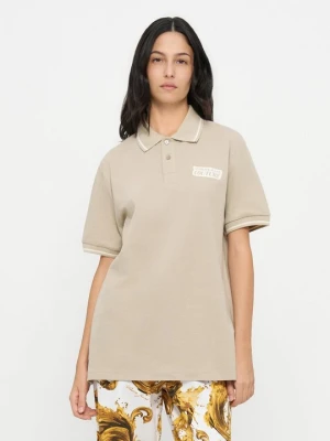Koszulka polo Versace Jeans Couture piaskowy