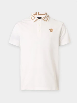 Koszulka polo Versace mleczny