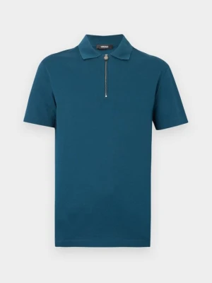 Koszulka polo Versace niebieski denim