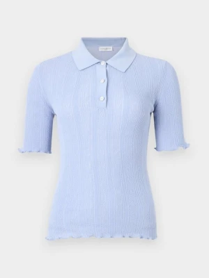 Koszulka polo Victoria Beckham jasnoniebieski