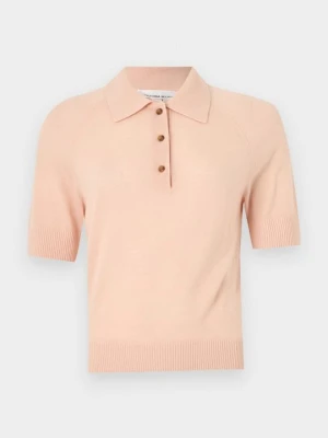 Koszulka polo Victoria Beckham jasnoróżowy