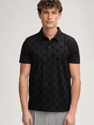 Koszulka polo w chabry Bartholo w kolorze czarnym Joop