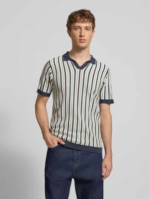 Koszulka polo w dzianinowej optyce, krój regular fit, model 'Carly' Blend