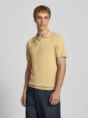 Koszulka polo w dzianinowym wyglądzie, krój regular fit, model 'Bray' Blend
