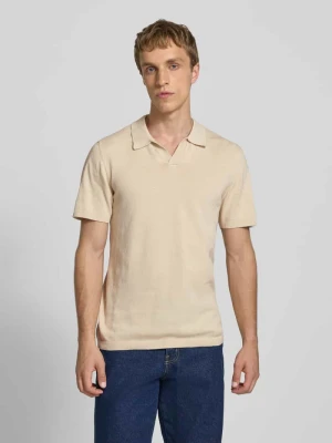 Koszulka polo w dzianinowym wyglądzie, krój regular fit, model 'Bray' Blend