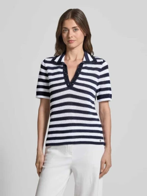 Koszulka polo w dzianinowym wyglądzie, krój regular fit monari
