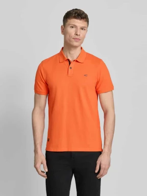 Koszulka polo w jednolitym kolorze, krój regular fit camel active