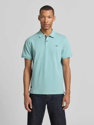 Koszulka polo w jednolitym kolorze, krój regular fit camel active