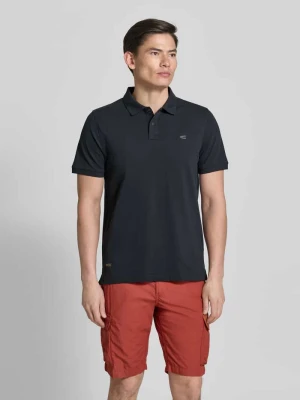 Koszulka polo w jednolitym kolorze, krój regular fit camel active