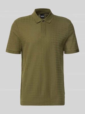 koszulka polo w kroju regular fit z czystej bawełny model 'Parley 321' Boss Oliwkowy