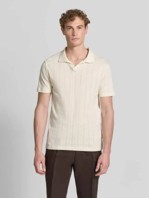 Koszulka polo w kroju regular fit z dzianiny żakardowej lindbergh Złamany biały