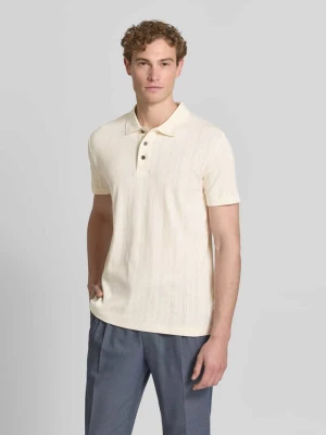 Koszulka polo w kroju regular fit z krótką listwą guzikową lindbergh