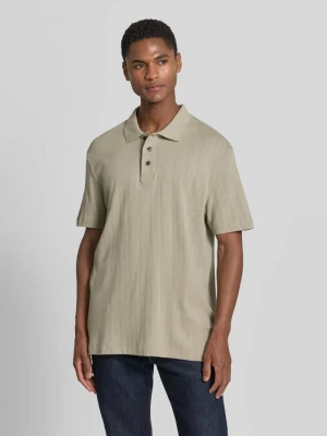 Koszulka polo w kroju regular fit z krótką listwą guzikową lindbergh Oliwkowy