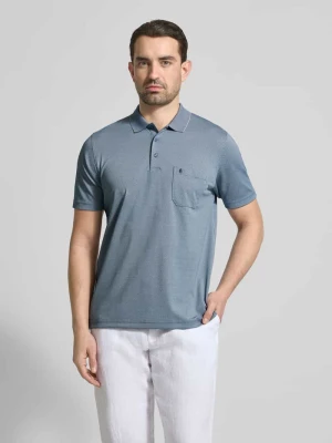 Koszulka polo w kroju regular fit z listwą guzikową i kieszenią na piersi RAGMAN