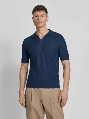 Koszulka polo w kroju slim fit z dekoltem w serek GRAN SASSO