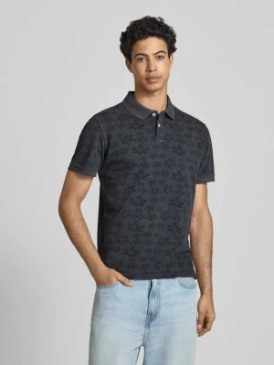 Koszulka polo w kroju slim fit z krótką plisą z guzikami model 'FRISCO' Blend