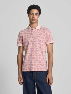 Koszulka polo w kroju slim fit z krótką plisą z guzikami model 'FRISCO' Blend