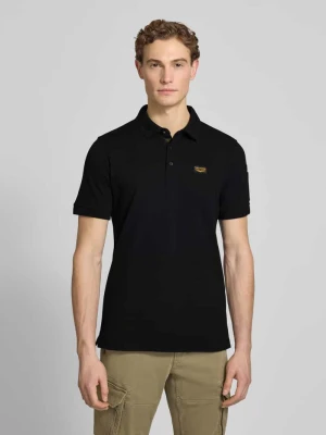 Koszulka polo w kroju slim fit z wyszywanym logo model 'TRACKWAY' PME Legend