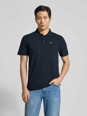 Koszulka polo w kroju slim fit z wyszywanym logo model 'TRACKWAY' PME Legend