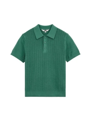 Koszulka polo WE Fashion ciemnozielony