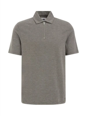 Koszulka polo WE Fashion ciemnozielony melanż