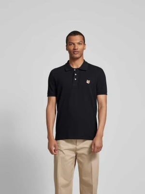Koszulka polo z aplikacje z motywem Maison Kitsuné Czarny