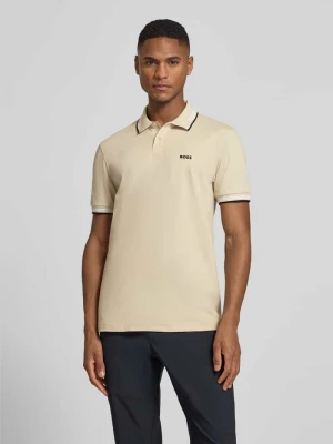Koszulka polo z czystej bawełny, krój slim fit, model 'PAUL' BOSS Green