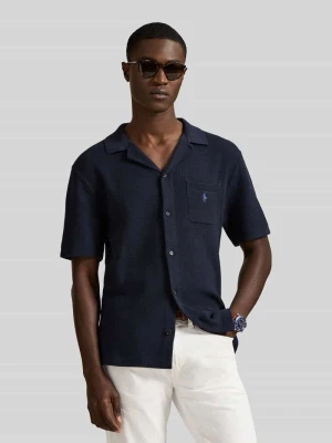 Koszulka polo z czystej bawełny o kroju regular fit Polo Ralph Lauren Granatowy melanż