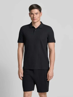 Koszulka polo z czystej bawełny o kroju regular fit Tom Tailor Czarny