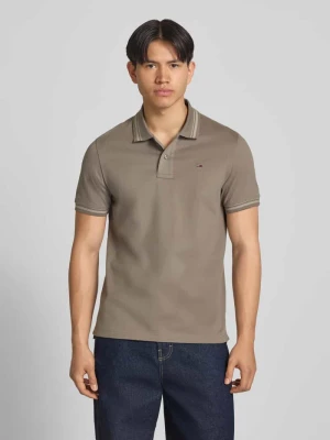 Koszulka polo z czystej bawełny o kroju regular fit Tommy Jeans Beżowy
