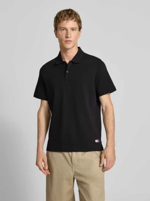 Koszulka polo z czystej bawełny o kroju regular fit Tommy Jeans Czarny