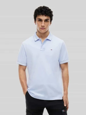 Koszulka polo z czystej bawełny o kroju regular fit Tommy Jeans Jasnoniebieski