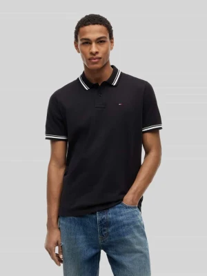 Koszulka polo z czystej bawełny o kroju regular fit Tommy Jeans Czarny