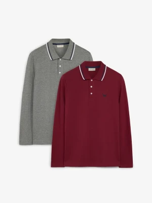 Koszulka polo z czystej bawełny organicznej (2 szt.) BonPrix czerwony