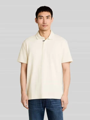 Koszulka polo o kroju regular fit z czystej bawełny Tom Tailor Biały