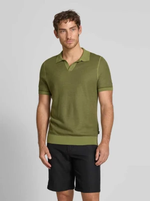 Koszulka polo z dekoltem w serek model ‘Januluca’ Boss