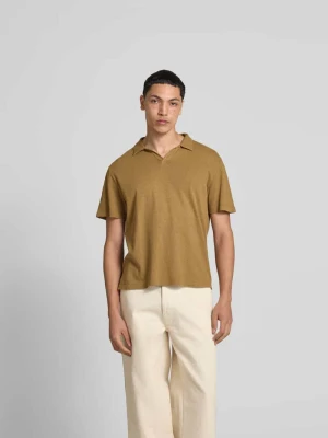 Koszulka polo z dekoltem w serek Officine Générale Camel