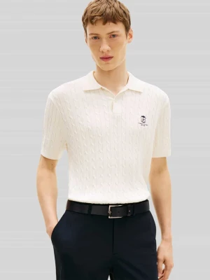 koszulka polo z detal z logo Tommy Hilfiger