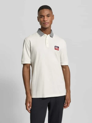 Koszulka polo z detalem z logo Armani Exchange Biały